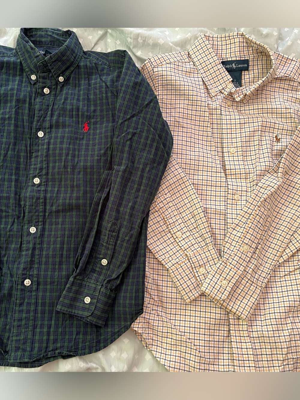 Ralph Lauren Button Down Youth Bundle Plaid Boys Size 7 Shirts